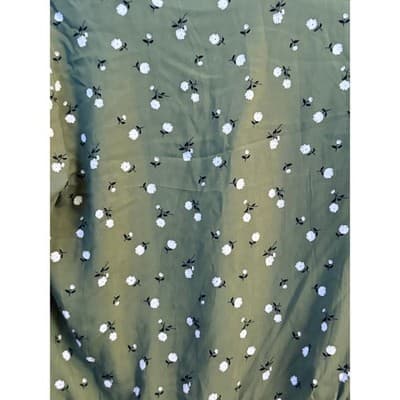No Boundaries Breezy Summer Blouse Green S Floral Pattern Tie Front Waistband - Thumbnail 10