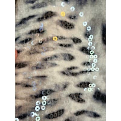 Parker Beautiful Sequin Mini Dress Small Black NWOT Leopard Print Halter Neck - Thumbnail 8
