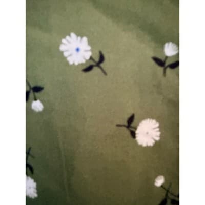 No Boundaries Breezy Summer Blouse Green S Floral Pattern Tie Front Waistband - Thumbnail 7