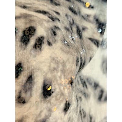 Parker Beautiful Sequin Mini Dress Small Black NWOT Leopard Print Halter Neck - Thumbnail 9
