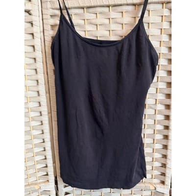 Old Navy First Layer Cami Tank Top Small Black Adjustable Spaghetti Strap - Thumbnail 2