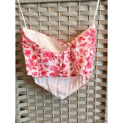 PRINCESS POLLY Juliet Bustier Top XS Pink NWOT Corset Style Halter Summer - Thumbnail 4
