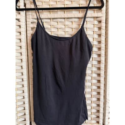 Old Navy First Layer Cami Tank Top Small Black Adjustable Spaghetti Strap - Thumbnail 3