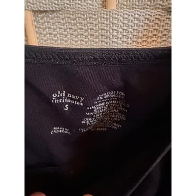 Old Navy First Layer Cami Tank Top Small Black Adjustable Spaghetti Strap - Thumbnail 4