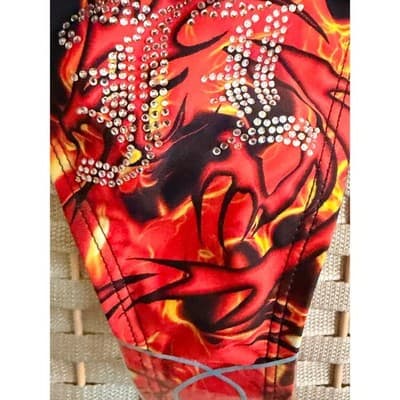 Jaded London Flaming Dragon Bikini Bottom Fire Print Rhinestone NWT XS - Thumbnail 16