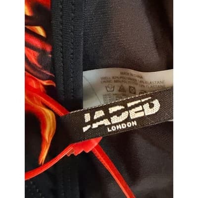 Jaded London Flaming Dragon Bikini Bottom Fire Print Rhinestone NWT XS - Thumbnail 23