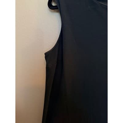 New York and Company Summer Shift Dress L Black NWOT Cap Sleeve Crew Neck - Thumbnail 3