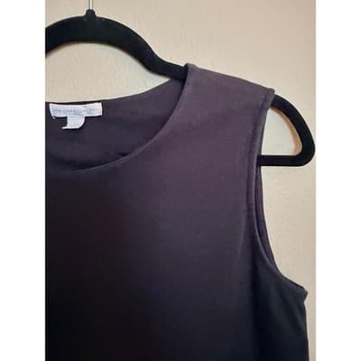 New York and Company Summer Shift Dress L Black NWOT Cap Sleeve Crew Neck - Thumbnail 5