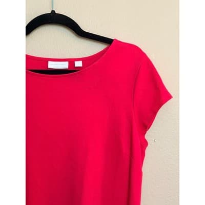 NEW YORK & COMPANY Mini Dress Large Magenta NWOT One Piece Cap Sleeve - Thumbnail 3