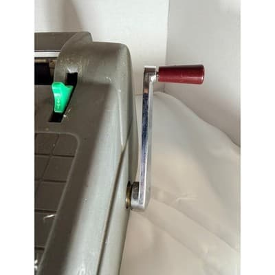 Vintage Tower Mechanical Adding Machine Bakelite Green Keys Crank Calculator - Thumbnail 8