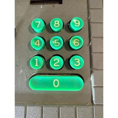 Vintage Tower Mechanical Adding Machine Bakelite Green Keys Crank Calculator - Thumbnail 3
