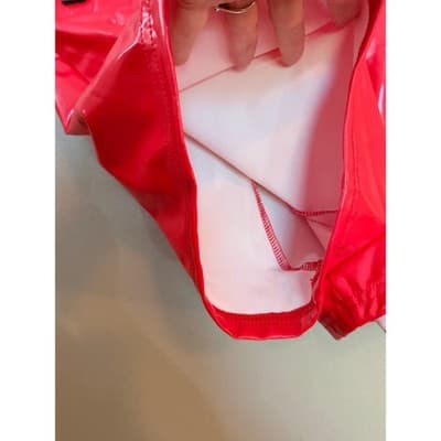 SHEIN Shiny Leather Shorts Large Red NWT High Rise Pull On Fitted - Thumbnail 14