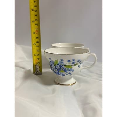 Set of 2 Forget Me Not by Rosina Hammersley Teacups Vintage Discontinued - Thumbnail 13