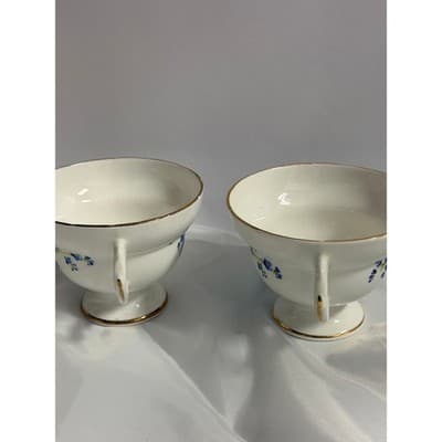 Set of 2 Forget Me Not by Rosina Hammersley Teacups Vintage Discontinued - Thumbnail 6