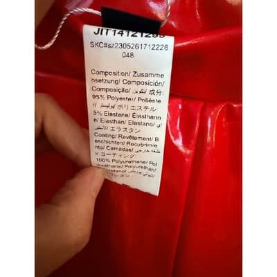 SHEIN Shiny Leather Shorts Large Red NWT High Rise Pull On Fitted - Thumbnail 10
