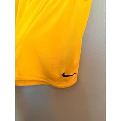 Nike Dri-Fit Athletic Shorts Women's Drawstring Elastic Waistband Yellow XS - Thumbnail 2