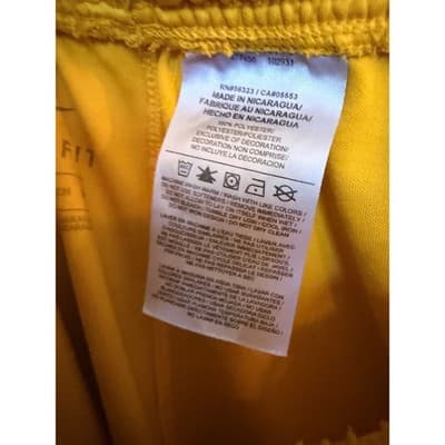 Nike Dri-Fit Athletic Shorts Women's Drawstring Elastic Waistband Yellow XS - Thumbnail 6