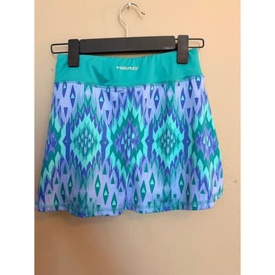 Head Tennis Pickleball Athletic Skort XS Green NWOT Pull On Wide Elastic Waist - Thumbnail 9