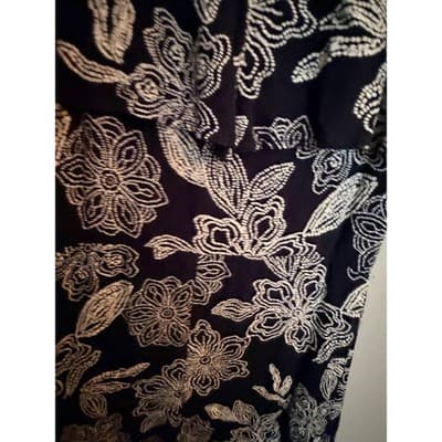 Rewind High Low Midi Dress XL Black White NWOT Cold Shoulder Floral Design - Thumbnail 14