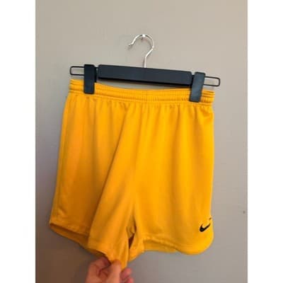 Nike Dri-Fit Athletic Shorts Women's Drawstring Elastic Waistband Yellow XS - Thumbnail 3