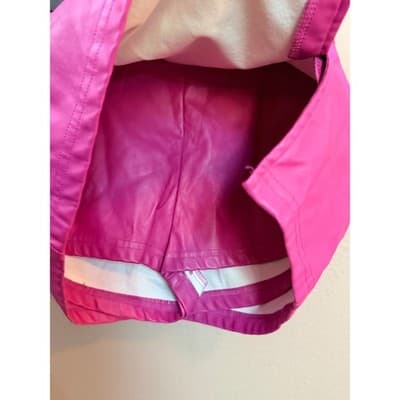 SHEIN Pleather Mini Skort Stylish 4 Small Pink Rose Front Side Slit High Waist - Thumbnail 6