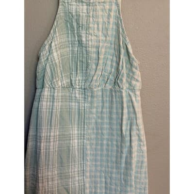 American Eagle Mini Skirt Sundress XS Plaid Green Adjustable Spaghetti Strap - Thumbnail 4