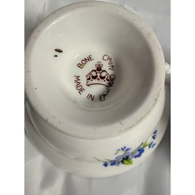 Set of 2 Forget Me Not by Rosina Hammersley Teacups Vintage Discontinued - Thumbnail 11