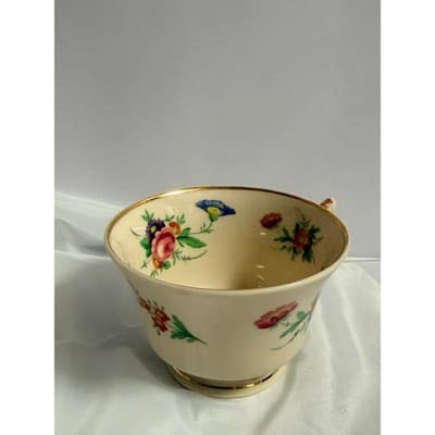 Vintage Syracuse China Old Ivory Tea Cup Gold Trim Floral Cottage - Thumbnail 8
