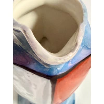 Vintage Japanese Lusterware Creamer Pitcher Art Deco Multicolor Ceramic - Thumbnail 11