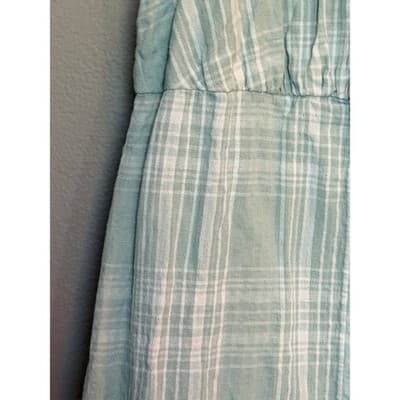 American Eagle Mini Skirt Sundress XS Plaid Green Adjustable Spaghetti Strap - Thumbnail 6