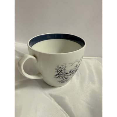 Vintage Alfred Meakin Tea Cup Bone China England Blue Transferware Cottage - Thumbnail 17