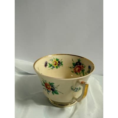 Vintage Syracuse China Old Ivory Tea Cup Gold Trim Floral Cottage - Thumbnail 4