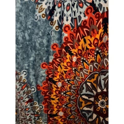 Popyoung Boho Print Short Sleeve Blouse Women’s 2XL Flowy Top EUC - Thumbnail 9