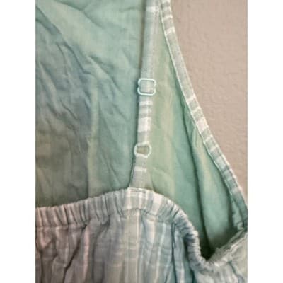 American Eagle Mini Skirt Sundress XS Plaid Green Adjustable Spaghetti Strap - Thumbnail 10