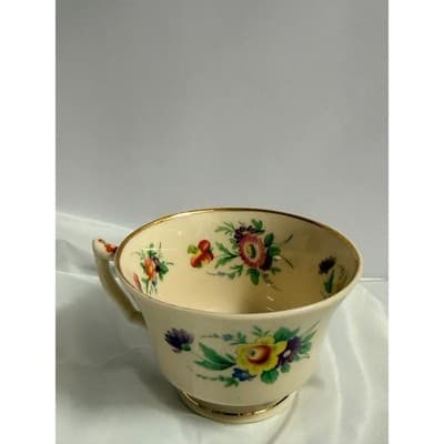Vintage Syracuse China Old Ivory Tea Cup Gold Trim Floral Cottage - Thumbnail 10