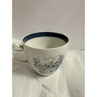Vintage Alfred Meakin Tea Cup Bone China England Blue Transferware Cottage - Thumbnail 13