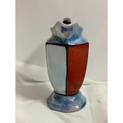 Vintage Japanese Lusterware Creamer Pitcher Art Deco Multicolor Ceramic - Thumbnail 3