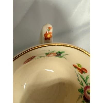 Vintage Syracuse China Old Ivory Tea Cup Gold Trim Floral Cottage - Thumbnail 13