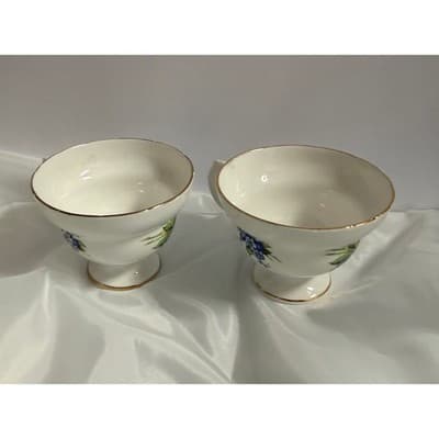 Set of 2 Forget Me Not by Rosina Hammersley Teacups Vintage Discontinued - Thumbnail 8