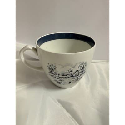 Vintage Alfred Meakin Tea Cup Bone China England Blue Transferware Cottage - Thumbnail 20