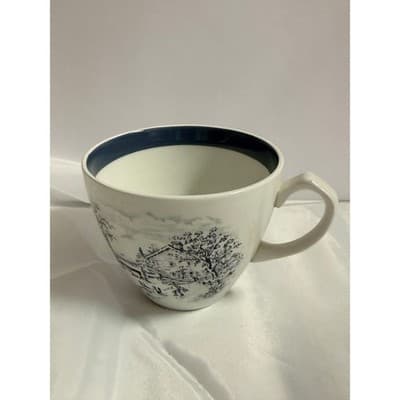 Vintage Alfred Meakin Tea Cup Bone China England Blue Transferware Cottage - Thumbnail 2