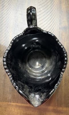VTG INDIANA WESTMORELAND CARNIVAL Tiara Black Monarch Paneled Daisy Pitcher 8" - Thumbnail 7