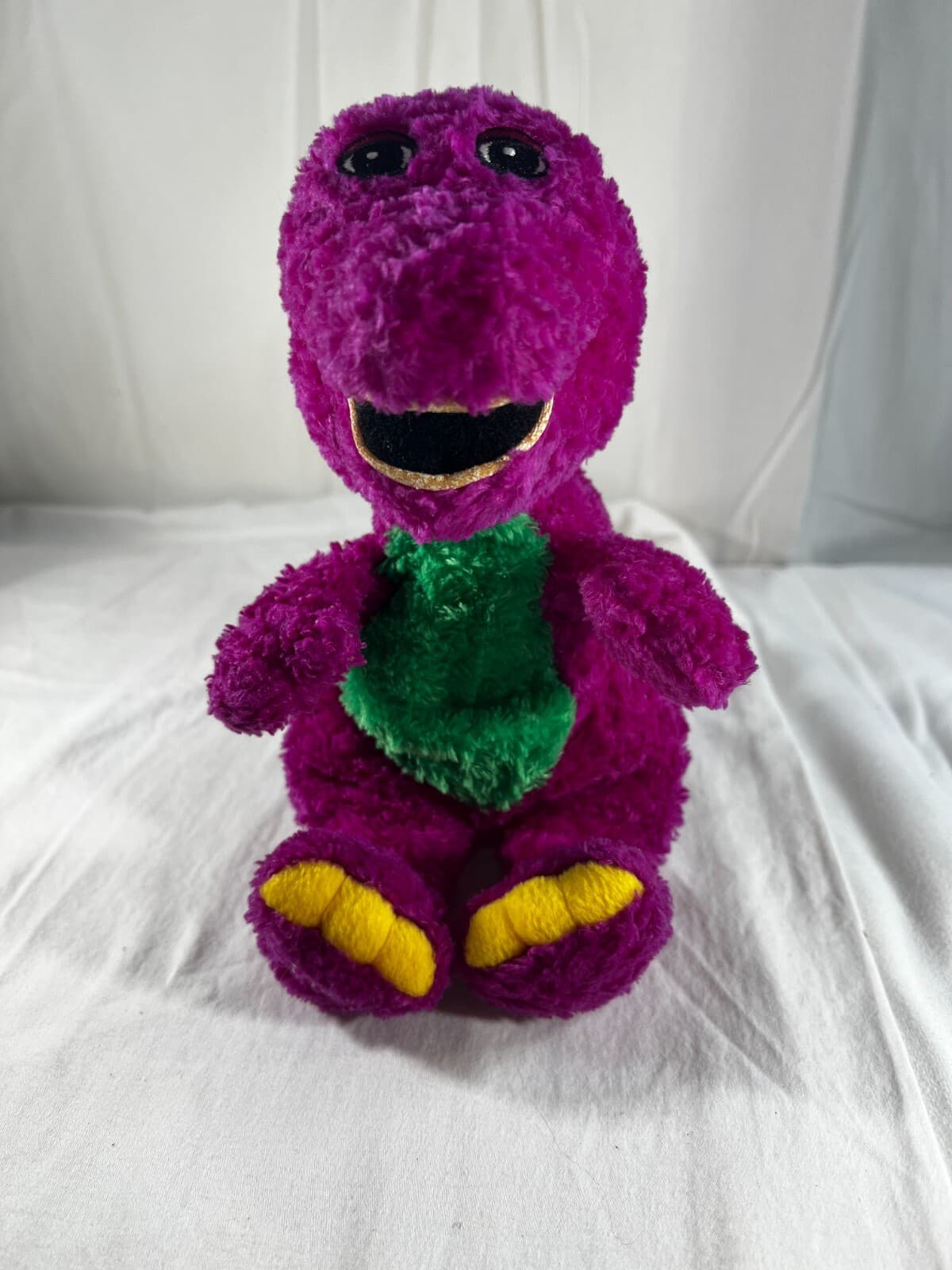 Vintage Barney Plush Open Mouth Lyons Partnership Rare 10" The Purple Dinosaur