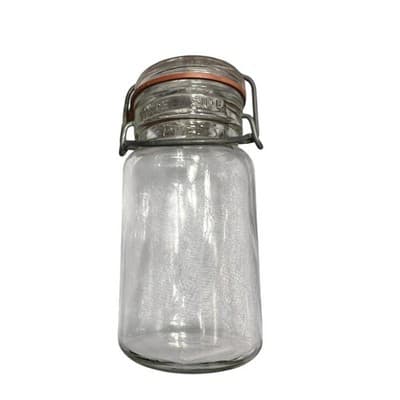 Vintage Glass Wire Closure Jar 1877 Canning With Wire Bail - Thumbnail 8