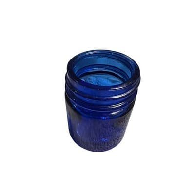 Vintage Blue Glass Vick’s Vaporub Jar Medicine Bottle