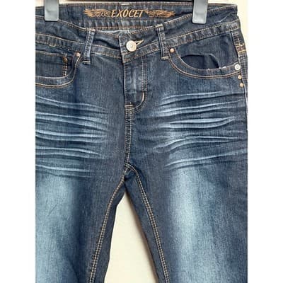 Exocet Women's Mid Rise Stretch Skinny Leg Denim Jeans Blue NWOT - Thumbnail 4