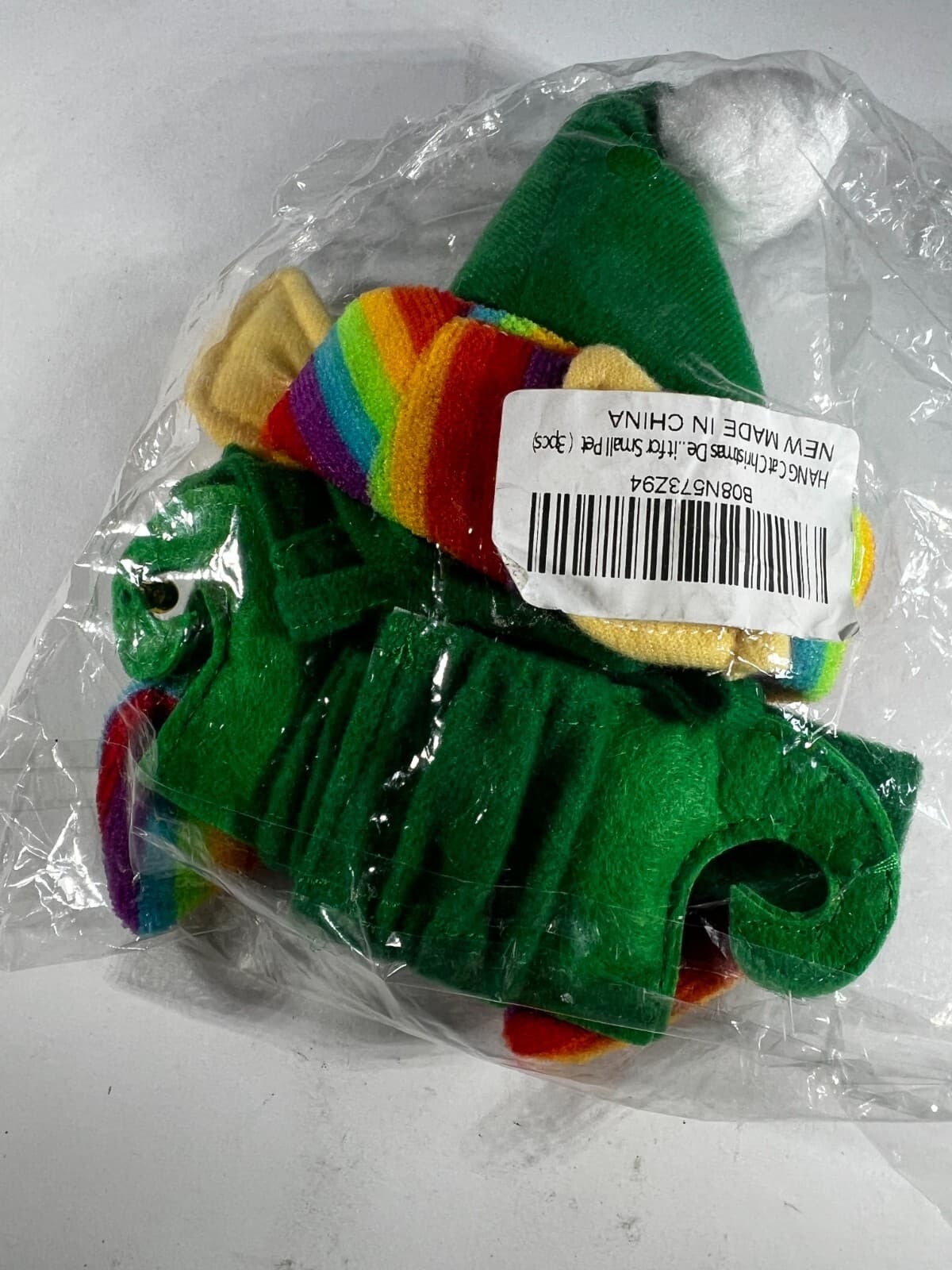NEW Cat Christmas Elf Costume Kitten Size Small 4 pieces Outfit Pet Holiday - Thumbnail 3