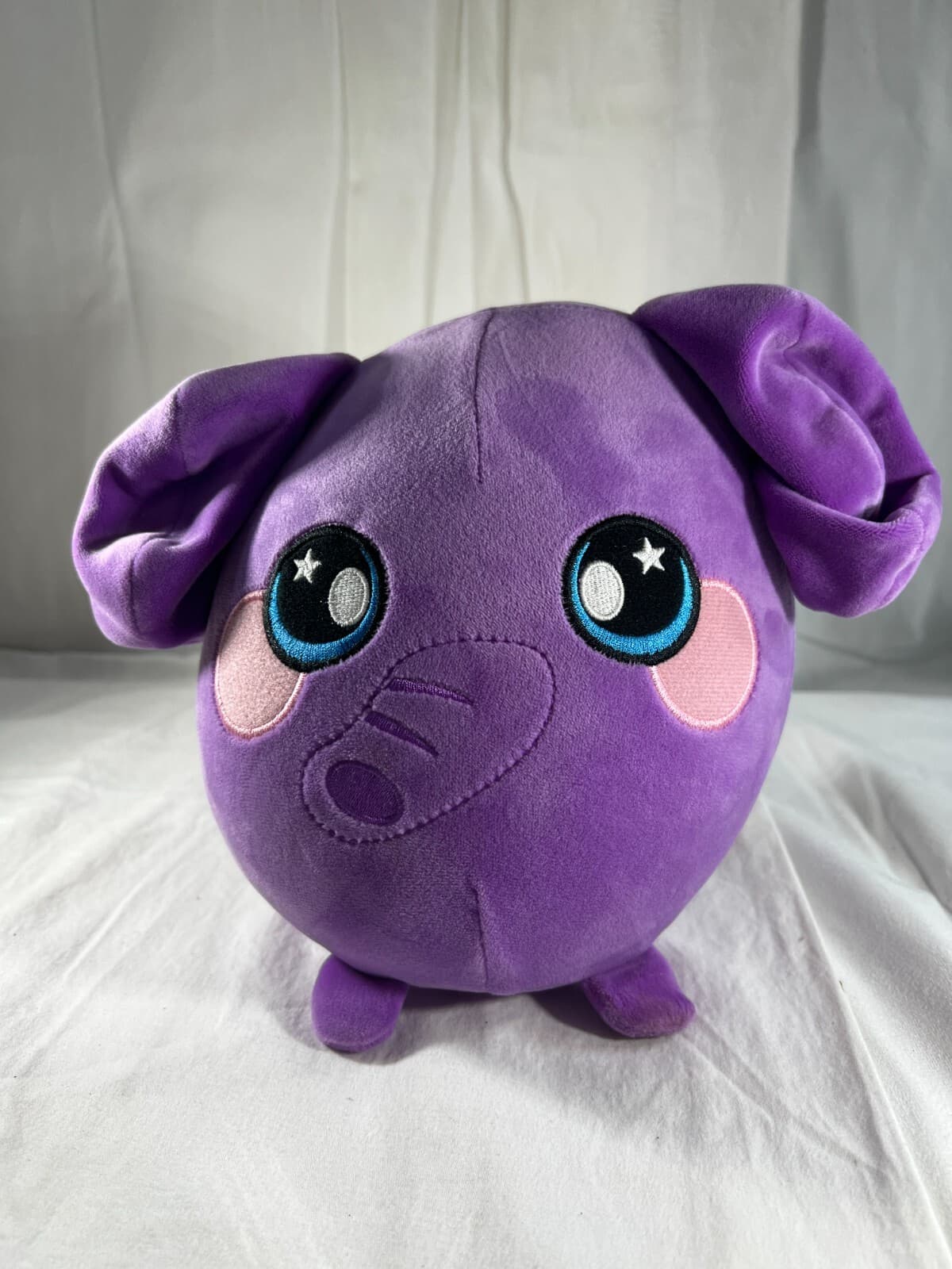 Squeezamals Ellie Purple Elephant Plush Stuffed Animal Toy 2018 Huggable Nice - Thumbnail 2