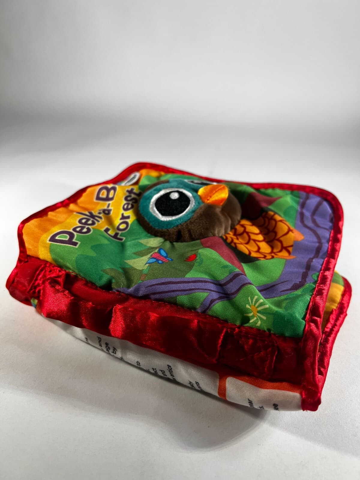 Tomy Lamaze Peek-A-Boo Forest Friend Soft Cloth Crinkle Baby Sensory Infant Book - Thumbnail 3