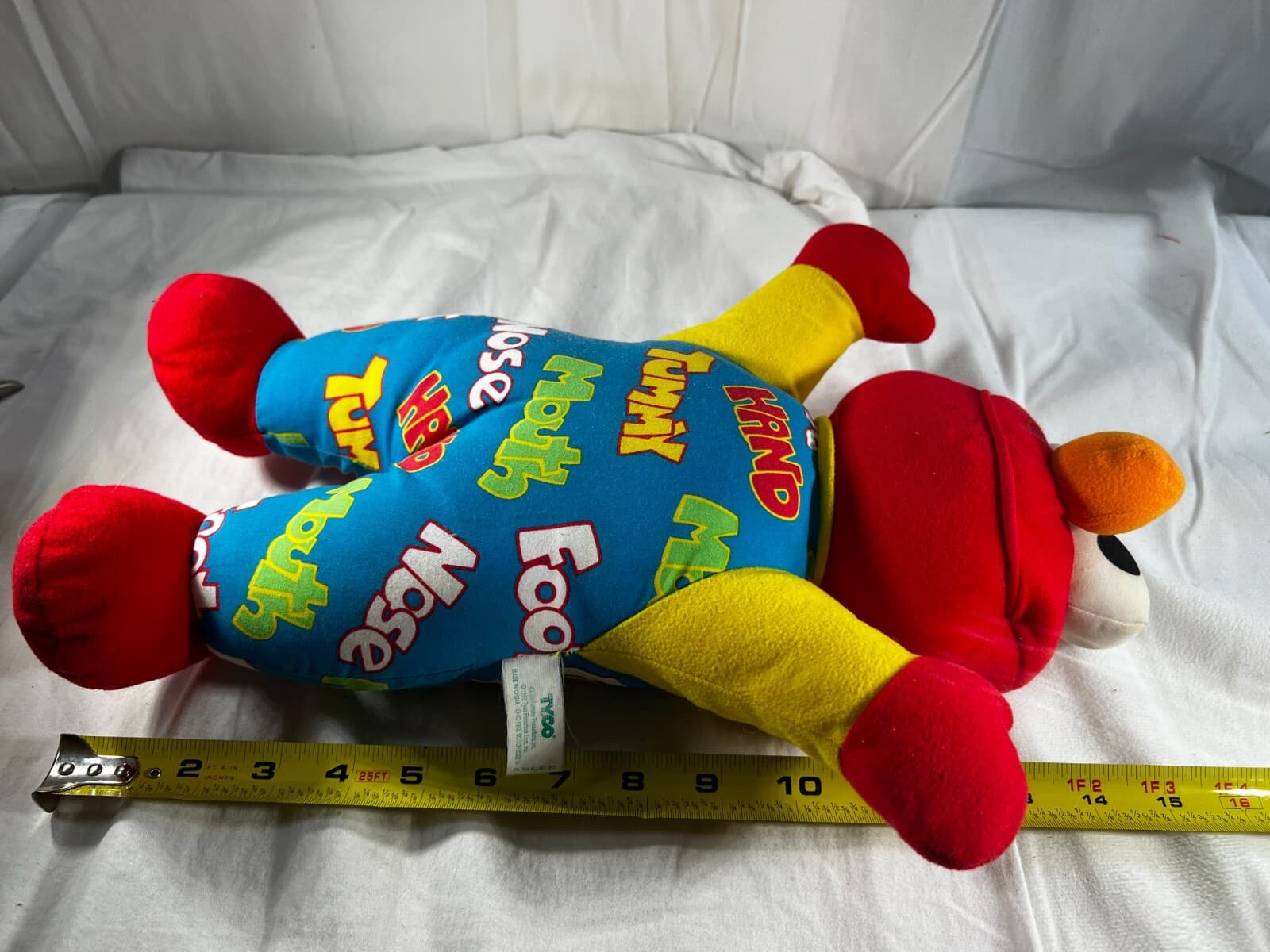 Vintage Teach Me Elmo 1996 Tyco Plush Doll Sesame Street Original 90's Works - Thumbnail 7